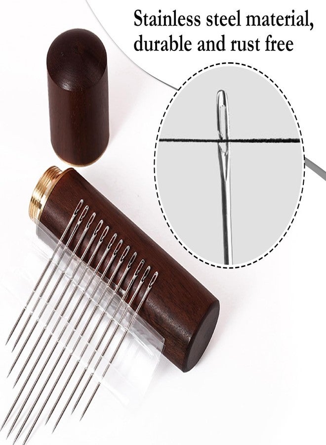BendJoy ® 30 PCS Self-Threading Needle Sewing, Various Sizes Easy Self-Threading Quilting Needle, Punch Needle Set for Embroidery, Hand Sewing Needle Set for Stitching, Embroidery - Image 2